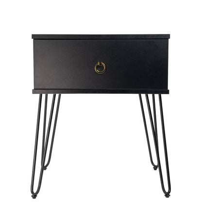 Ashe (Combo) Bedside Table Black 61cm