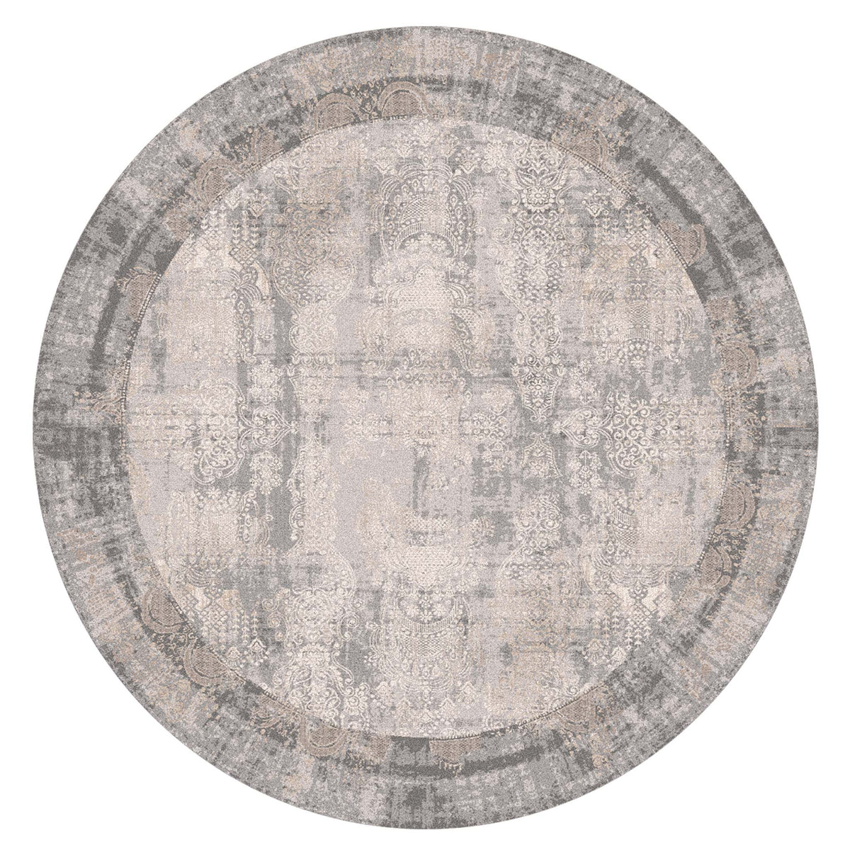 Envy 433 Grey Round Rug
