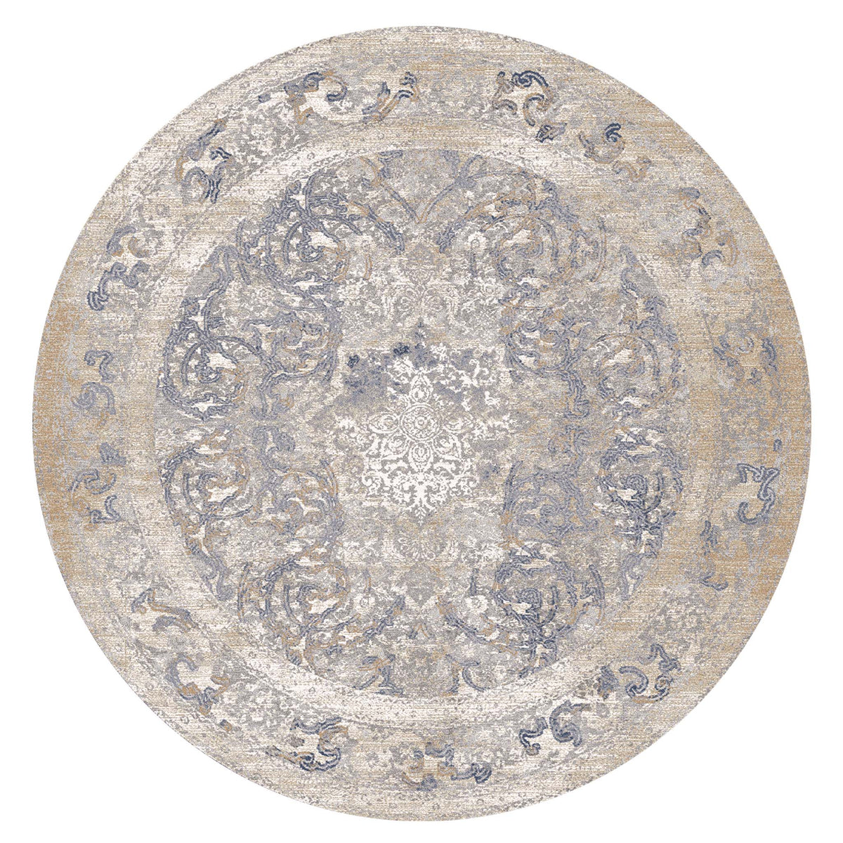 Envy 463 Grey Round Rug