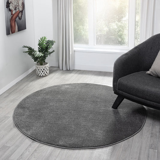 Europa 1000 Dk Grey Round Rug