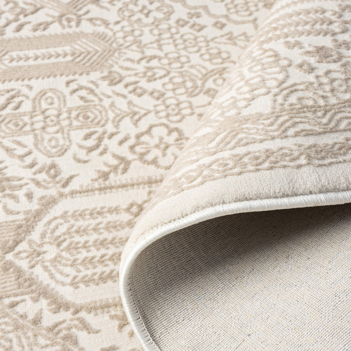 Fable 472 Sand Abstract, Modern Round Rug