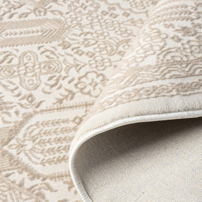 Fable 472 Sand Abstract, Modern Round Rug