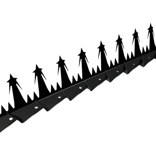 Heavy Duty Metal Anti-Climb Fence Spikes Black (12 Pieces / 15m)