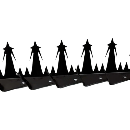 Heavy Duty Metal Anti-Climb Fence Spikes Black (12 Pieces / 15m)