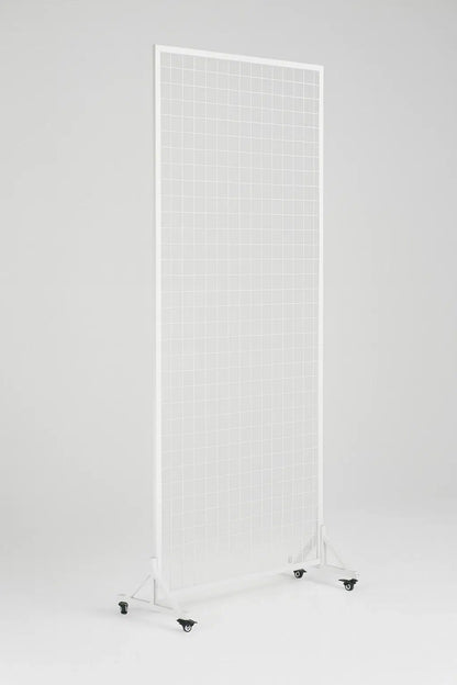 Versatile and Premium White Flower Wall Stand / Portable Event Screen with Wheels 2m x 1m