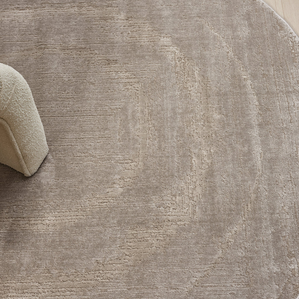 Fortune 771 Beige Modern Round Rug