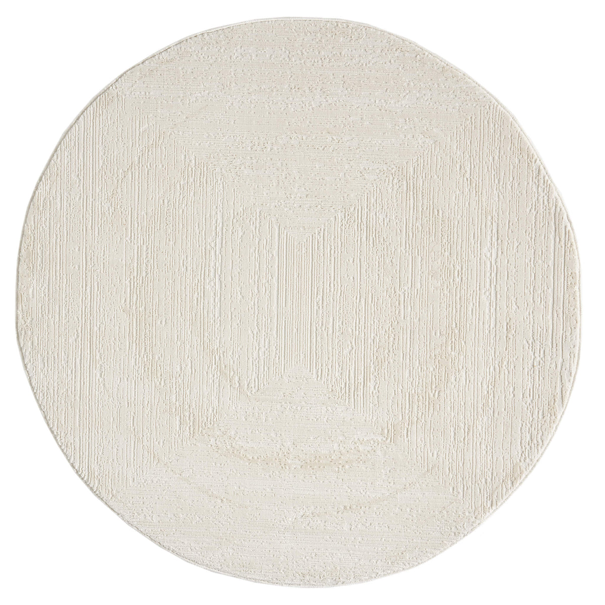 Fortune 771 Cream Modern Round Rug