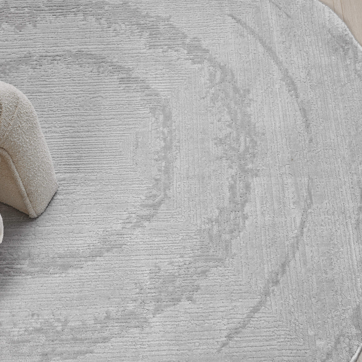 Fortune 771 Lt.Grey Modern Round Rug