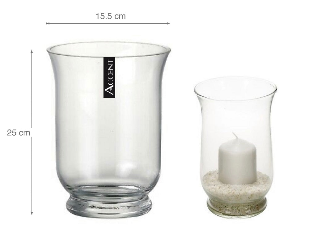 bulk 9 Hurricane Glass Vase Flower 25cm