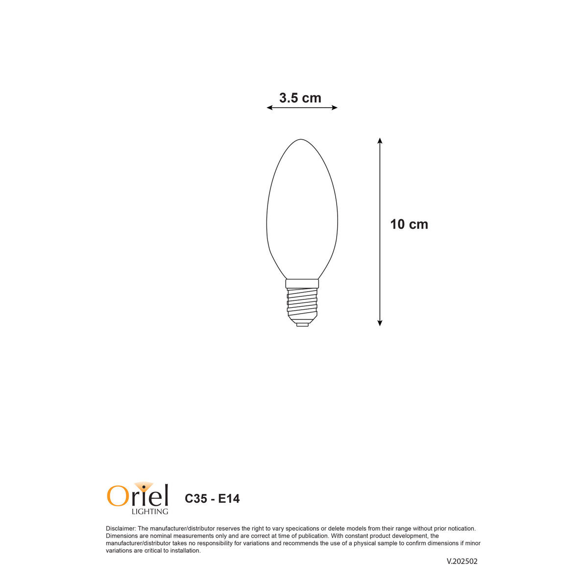 4W / E14 / 2700K Dimmable - Filament LED C35 2700K E14