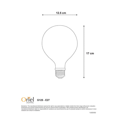 10W / E27 / 4000K Dimmable - Matt Opal Filament LED G125 10W 4000K