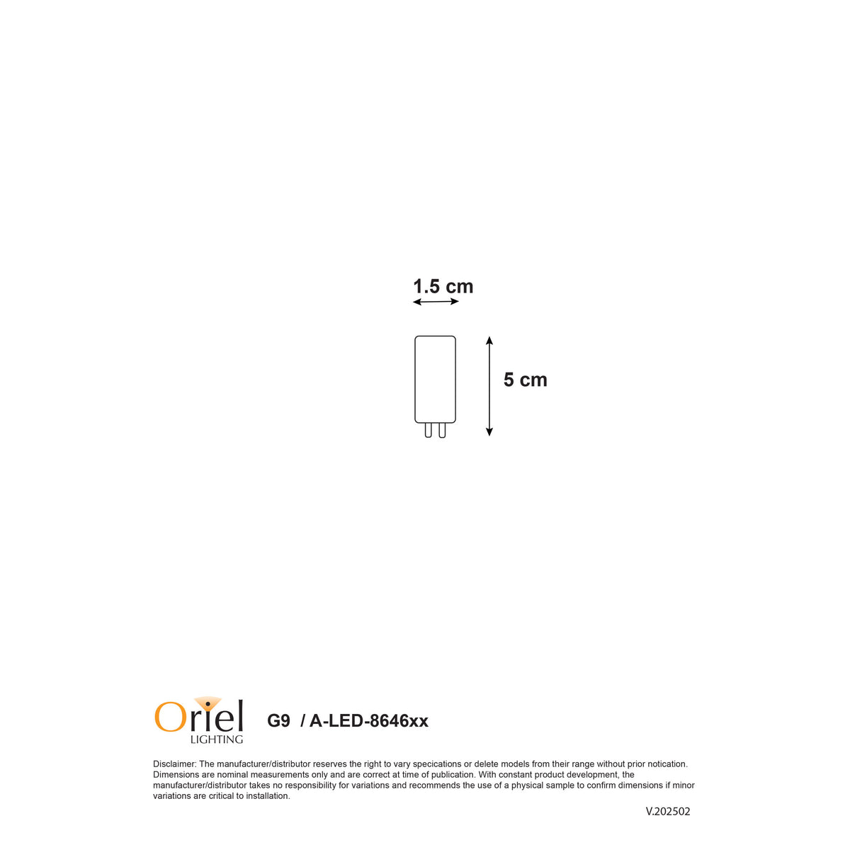 4W / G9 / 3000K / 240V - 4W LED G9 3000K