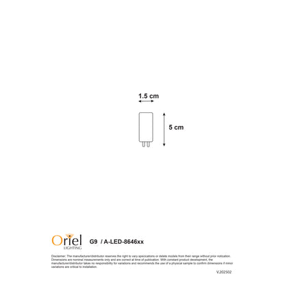 4W / G9 / 3000K / 240V - 4W LED G9 3000K