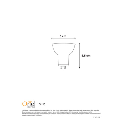 5W / 3000K / 38degree - LED GU10 5W 3000K