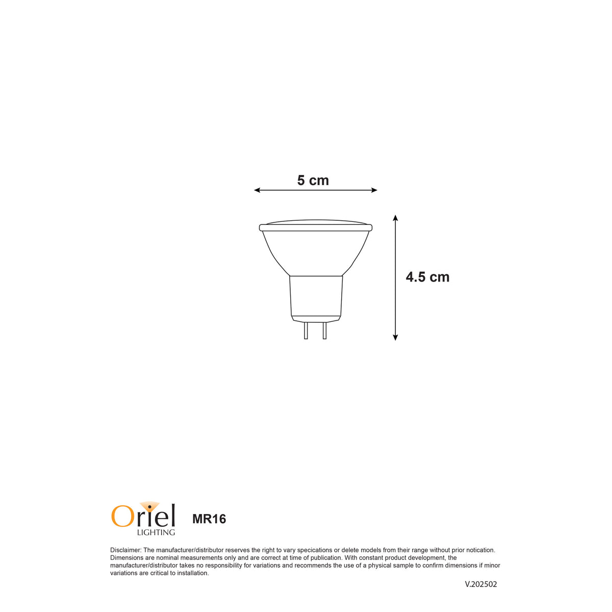 7W / 5000K / 60DEG - LED 12V MR16