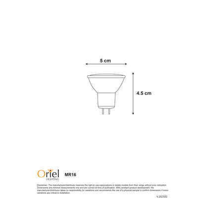 7W / 5000K / 60DEG - LED 12V MR16