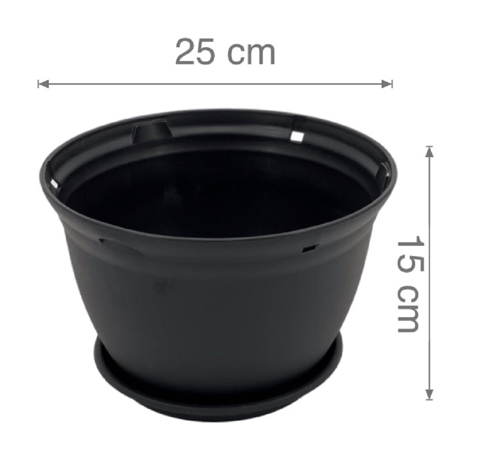 bulk 24 Small Garden Pot w/ Saucer 25cm