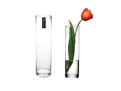 bulk 12 Glass Cylinder Vase Flower 20cm - Image 2