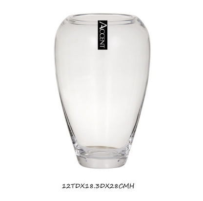 bulk 4 Roselle Glass Vase 28cm