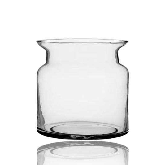 bulk 12 Glass Jar Shape Vase 15cm