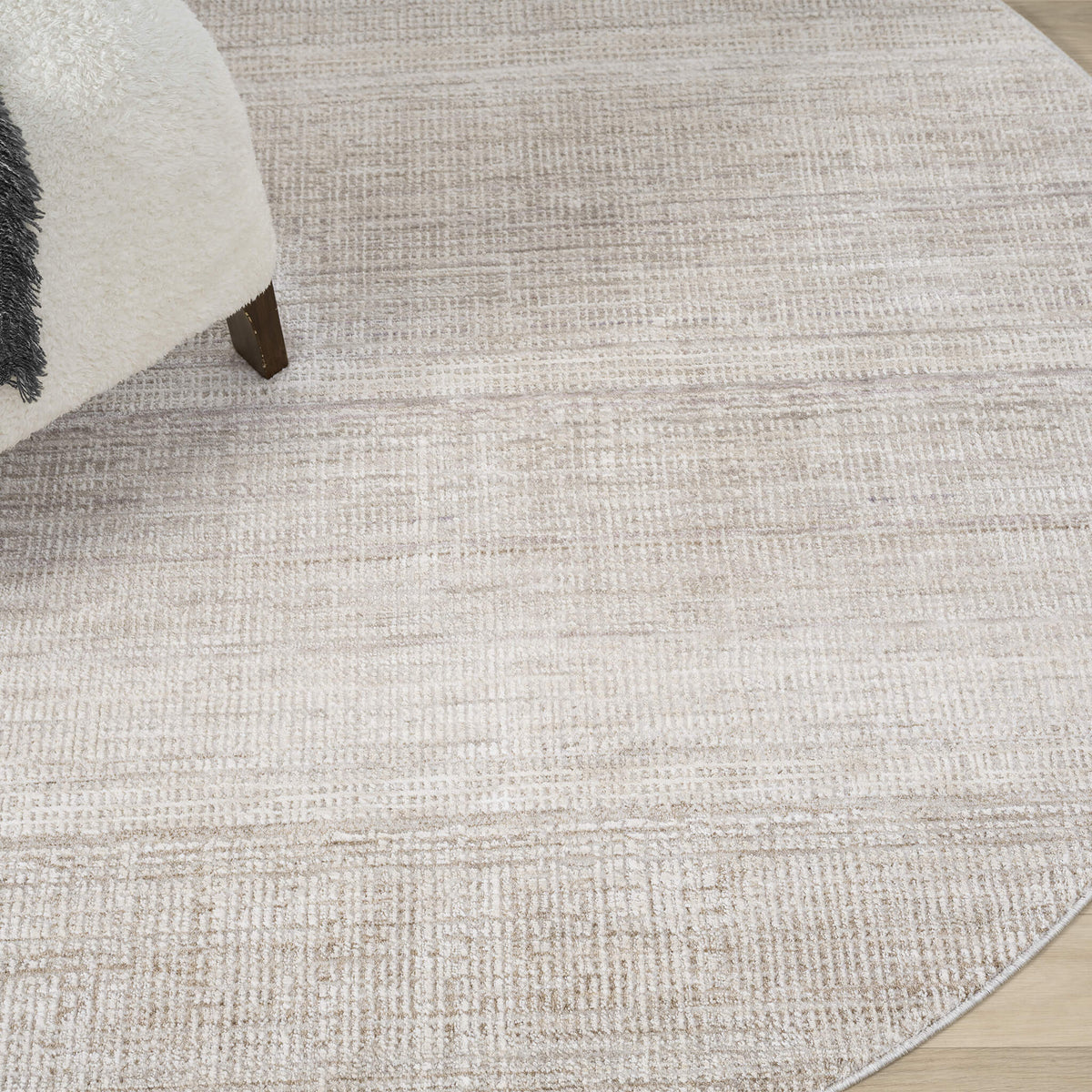 Glamour 721 Sand Contemporary Round Rug
