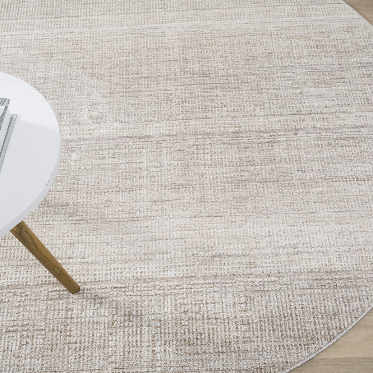 Glamour 721 Sand Contemporary Round Rug