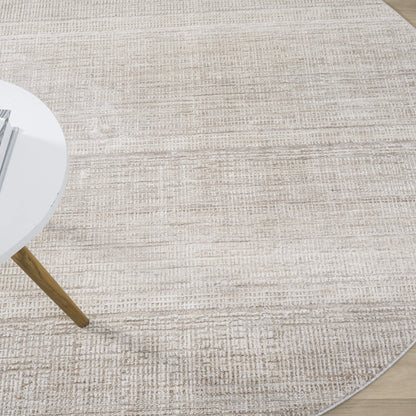 Glamour 721 Sand Contemporary Round Rug