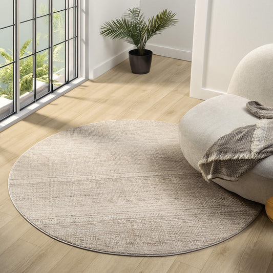 Glamour 721 Sand Contemporary Round Rug