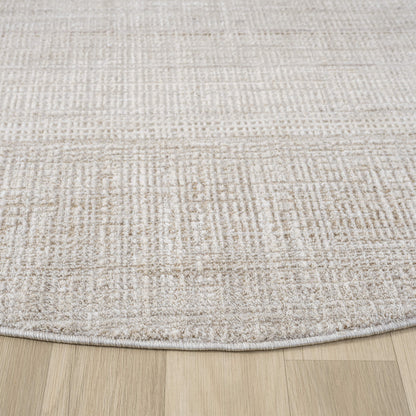 Glamour 721 Sand Contemporary Round Rug