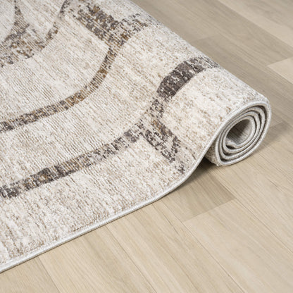 Glamour 722 Stone Contemporary Hallway Runner