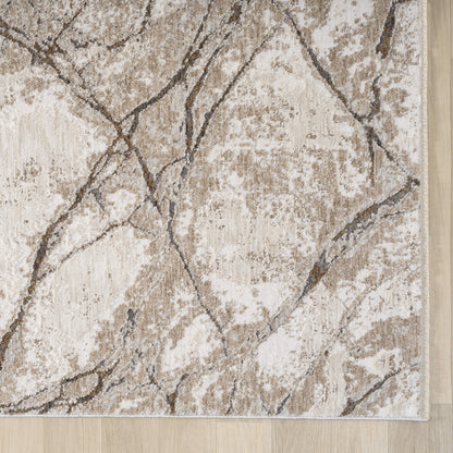 Glamour 723 Ivory Contemporary Hallway Runner