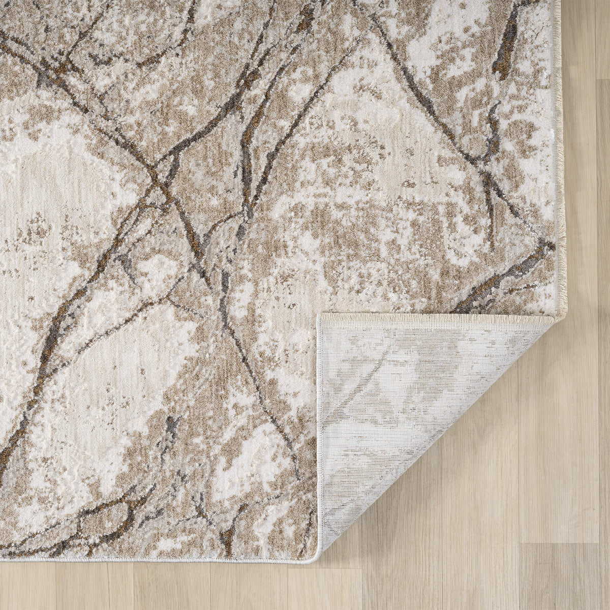 Glamour 723 Ivory Contemporary Hallway Runner