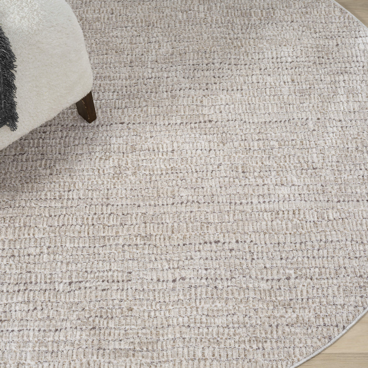 Glamour 724 Oak Contemporary Round Rug