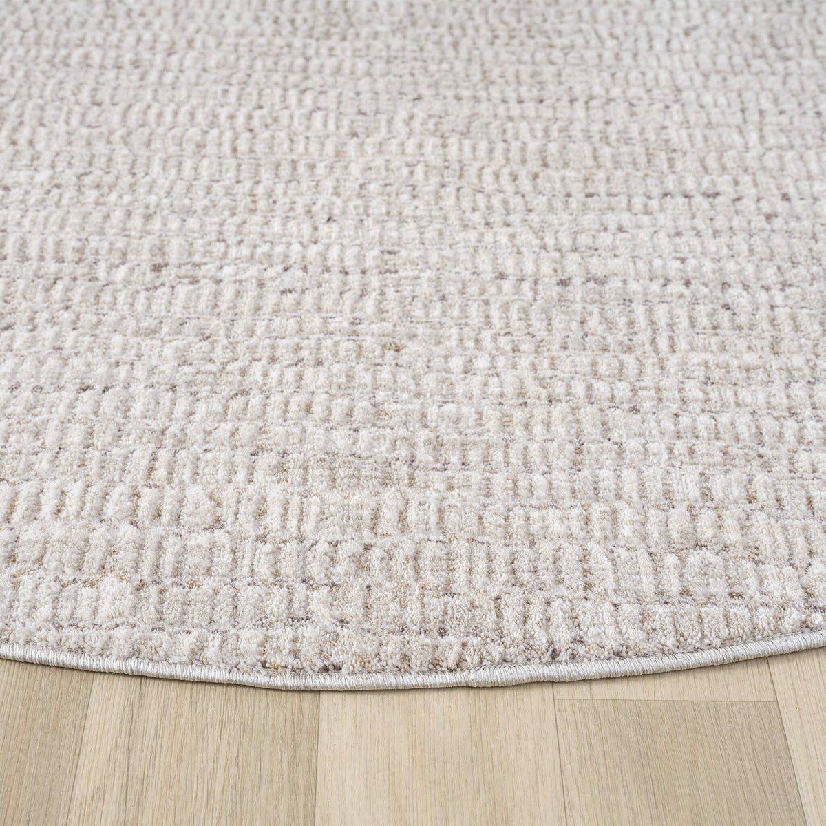 Glamour 724 Oak Contemporary Round Rug
