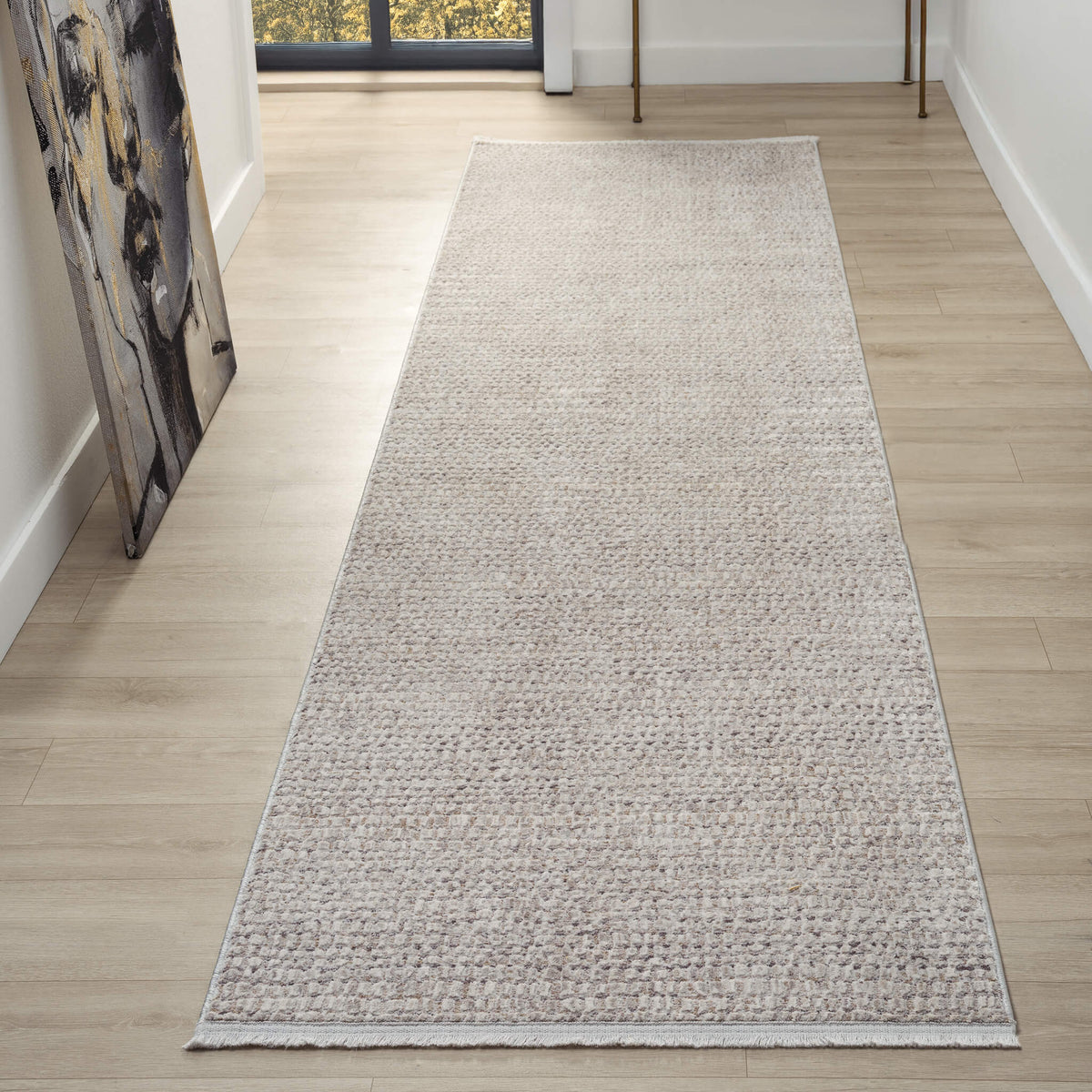 Glamour 724 Oak Contemporary Hallway Runner