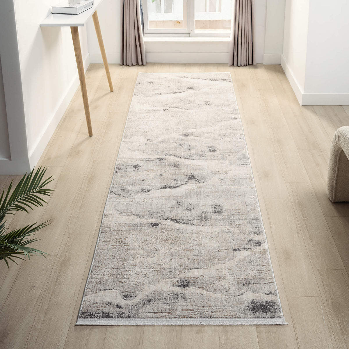 Glamour 731 Slate Contemporary Hallway Runner