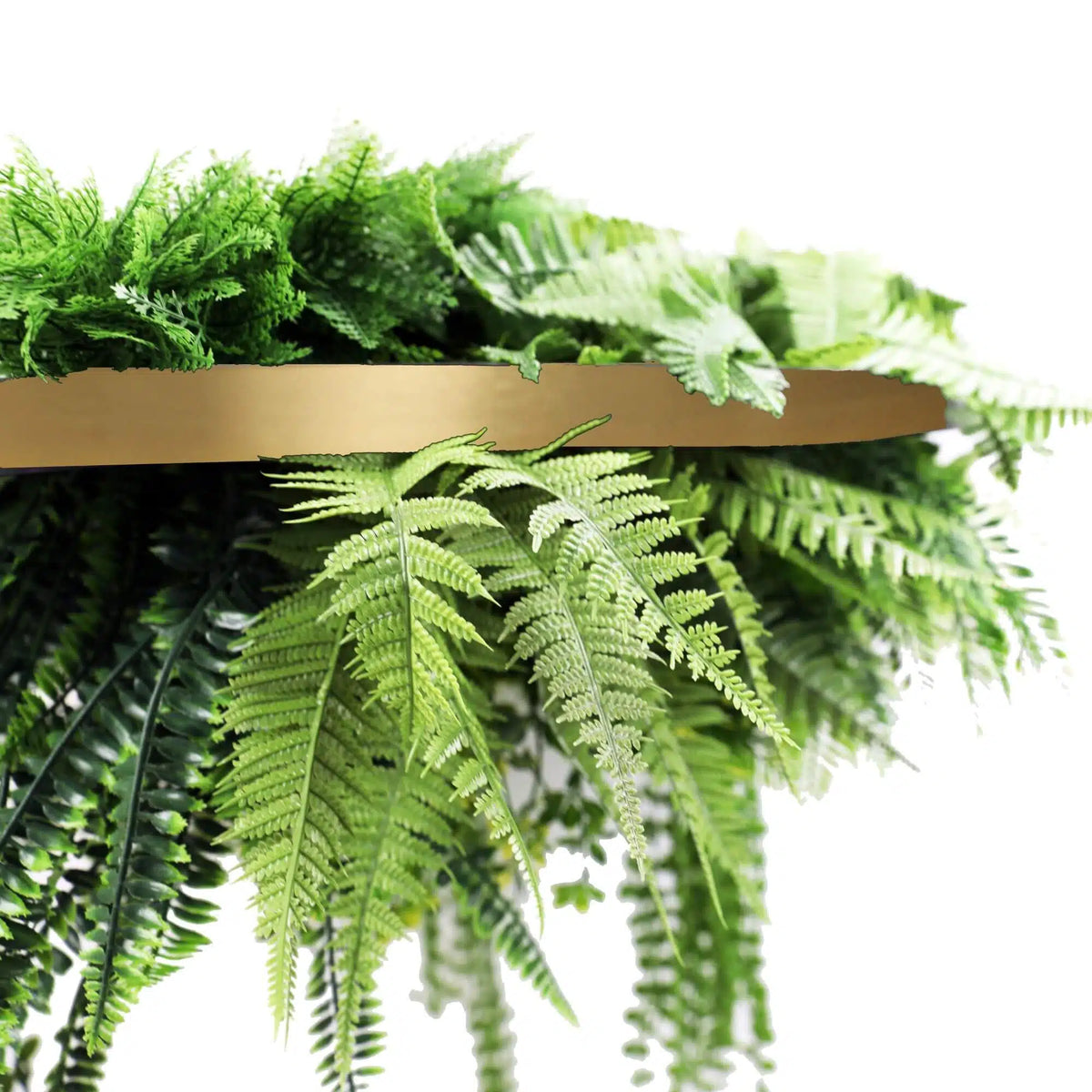 Gold Artificial Hanging Green Wall Disc 80cm UV Resistant Foliage - Image 3