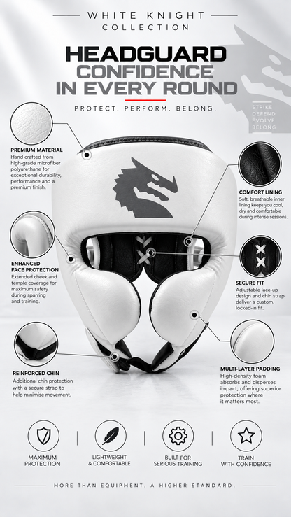 Morgan White Knight Combat Head Guard