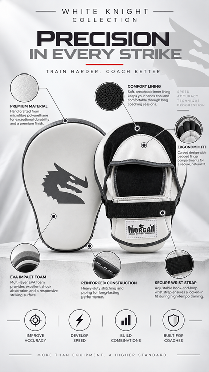 Morgan White Knight Focus Pads (Pair)