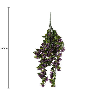 Hanging Artificial Bougainvillea Plant Purple UV Resistant 90cm - Image 2