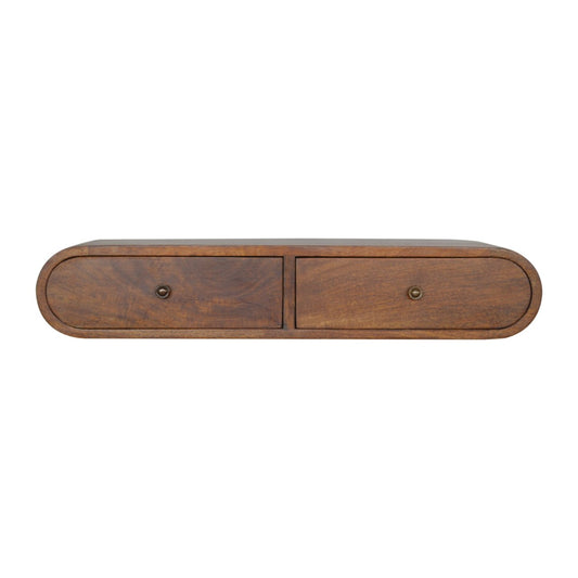 Floating Chestnut Wall Console 80cm