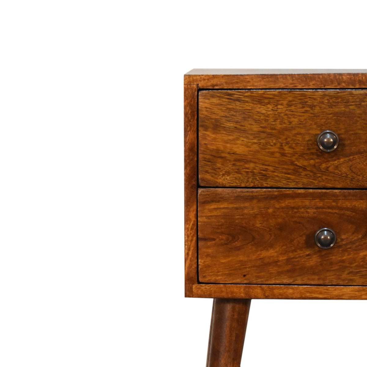 Mini Chestnut 2 Drawer Bedside 57cm