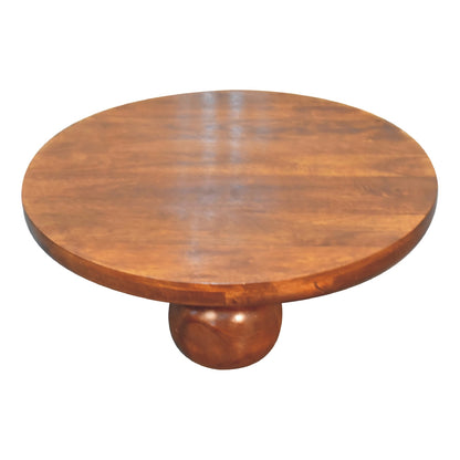 Chestnut Round Ball Foot Coffee Table 80cm