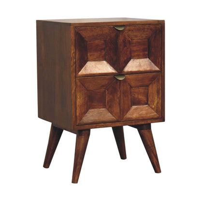 Quad Chestnut Bedside 60cm