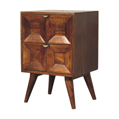 Quad Chestnut Bedside 60cm