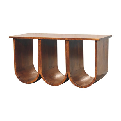 Chestnut Triple Open Coffee Table 80cm