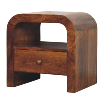 Darcy Chestnut Nightstand with Shelf 45cm