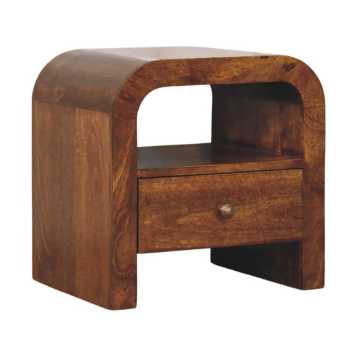 Darcy Chestnut Nightstand with Shelf 45cm