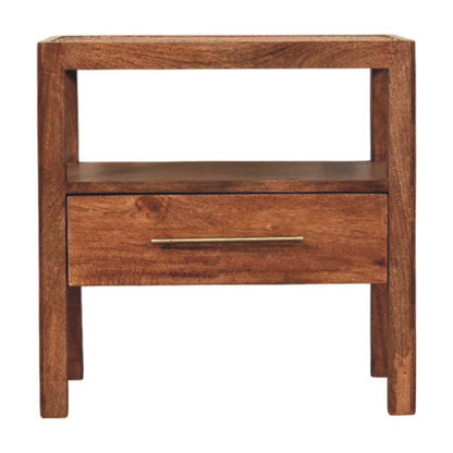 Saffron Rattan Top Nightstand 55cm