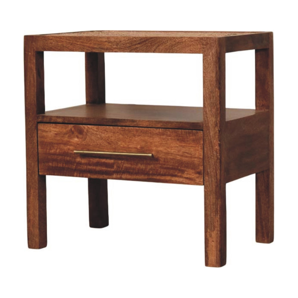 Saffron Rattan Top Nightstand 55cm